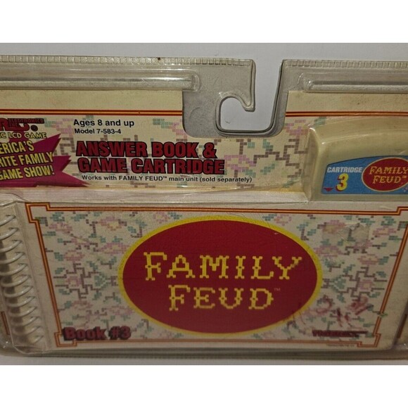 Vtg FAMILY FEUD GAME Cartridge 3 Tiger Toy Game & Answer Books Electronics NOS - Picture 3 of 8